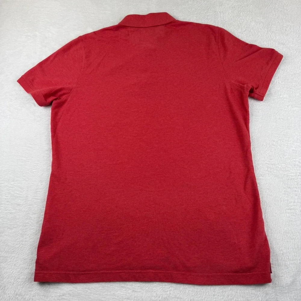 Banana Republic Branded Pique Polo Mens Large Red Elephant Logo Short Sleeve